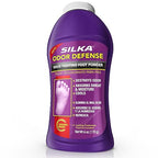 SILKA Odor Fighting Foot Powder & Shoe Deodorizer with Corn Starch Powder, Talc & Cooling Beads for Lasting Freshness, Absorbs S
