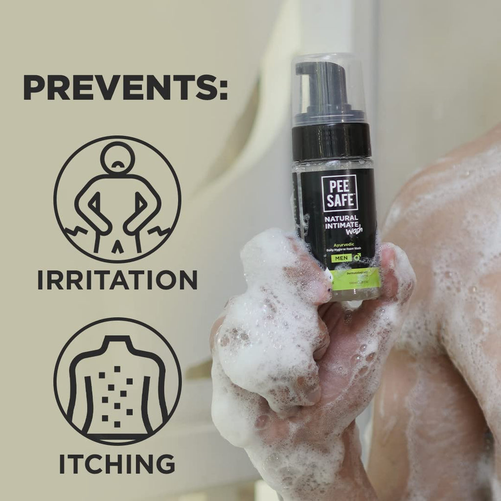 PEESAFE Natural Intimate Wash for Men | with Tea Tree Essential Oil | Ayurvedic | Intimate Wash | Men Genital Wash | Intimate Wa