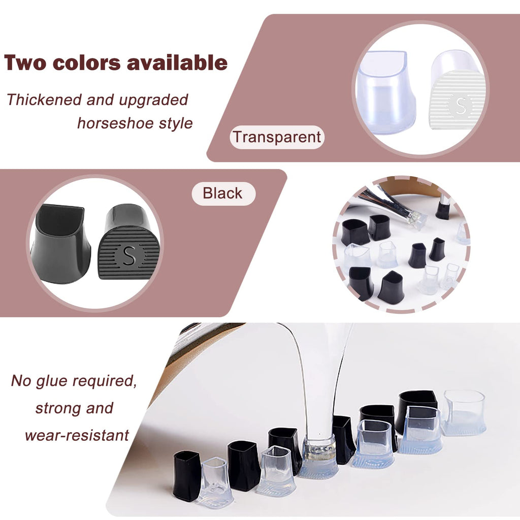 SooGree High Heel Cap Protectors & Heel Repair Caps Covers (8 Pairs U Type) for High Heel Shoes Women,Anti-Slip and Protecting f
