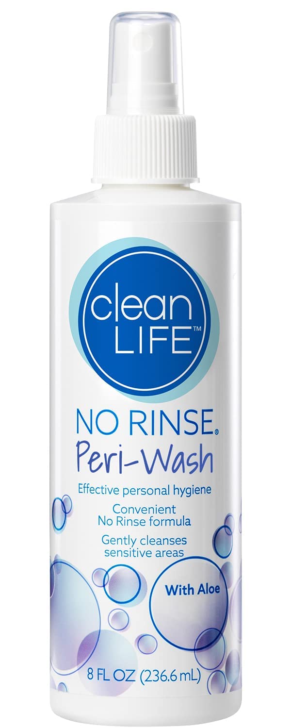 No-Rinse Peri-Wash, 8 fl oz - Soothing, Protecting Perineal Cleanser in a Rinse-Free Formula