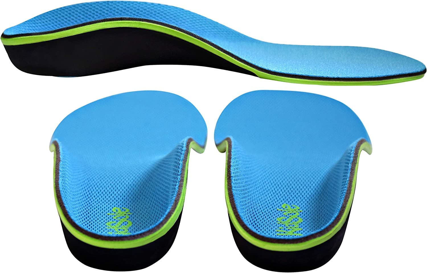 KidSole Stealth Fighter: High Arch Support Insole. Slim Profile, Strong Arch, Soft Memory Foam Top & Lightweight Design. Inward/