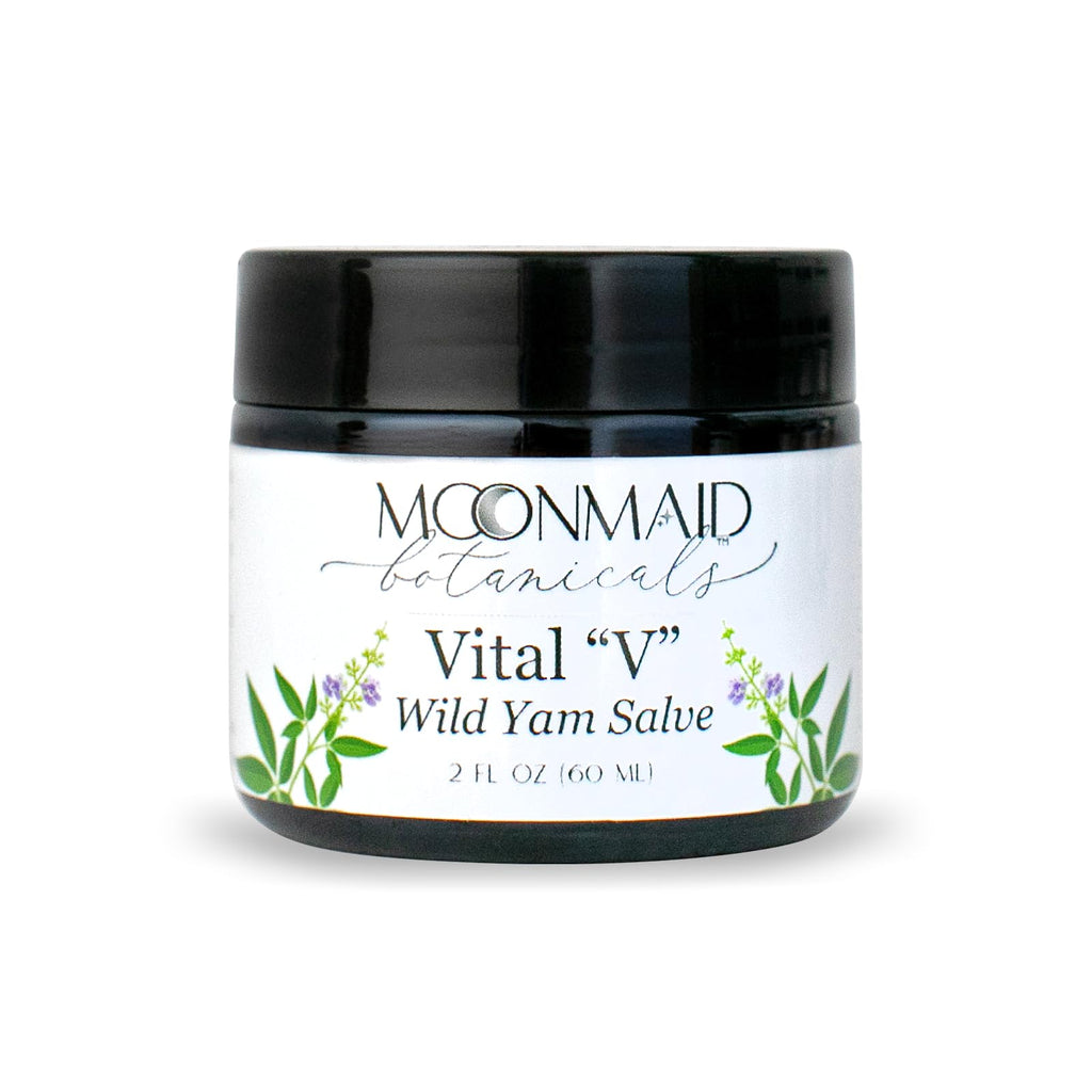 Vital V Wild Yam Salve, 2 Oz | Vaginal Moisturizer for Menopause Support and Vaginal Dryness | Natural Organic Herbal Ingredient