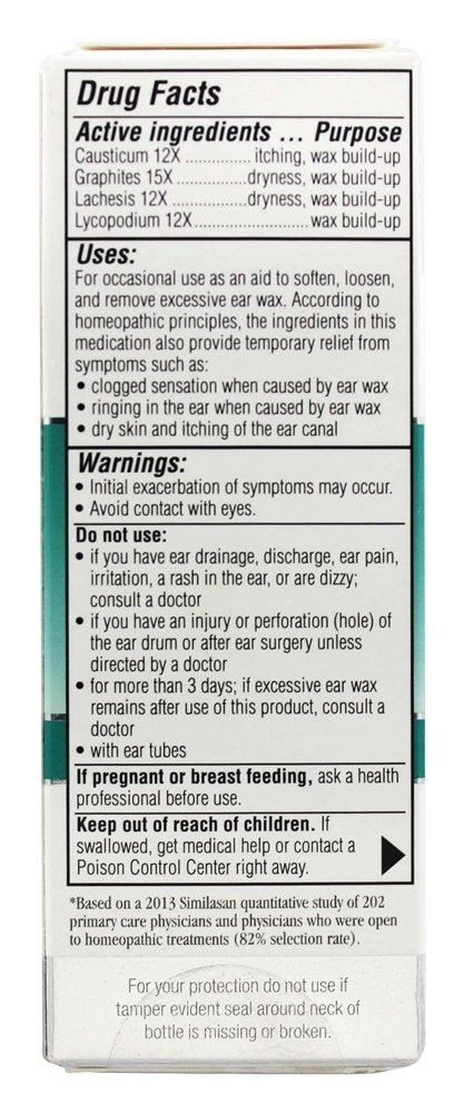 Similasan Ear Wax Relief Drops, 0.33 Fluid Ounces - 1 count