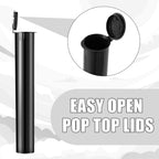 Frienda 116mm Black Plastic Tubes Bulk Plastic Tube 150/300/600 Pcs Waterproof Sealing Container Vial Pill Empty Holders with Li