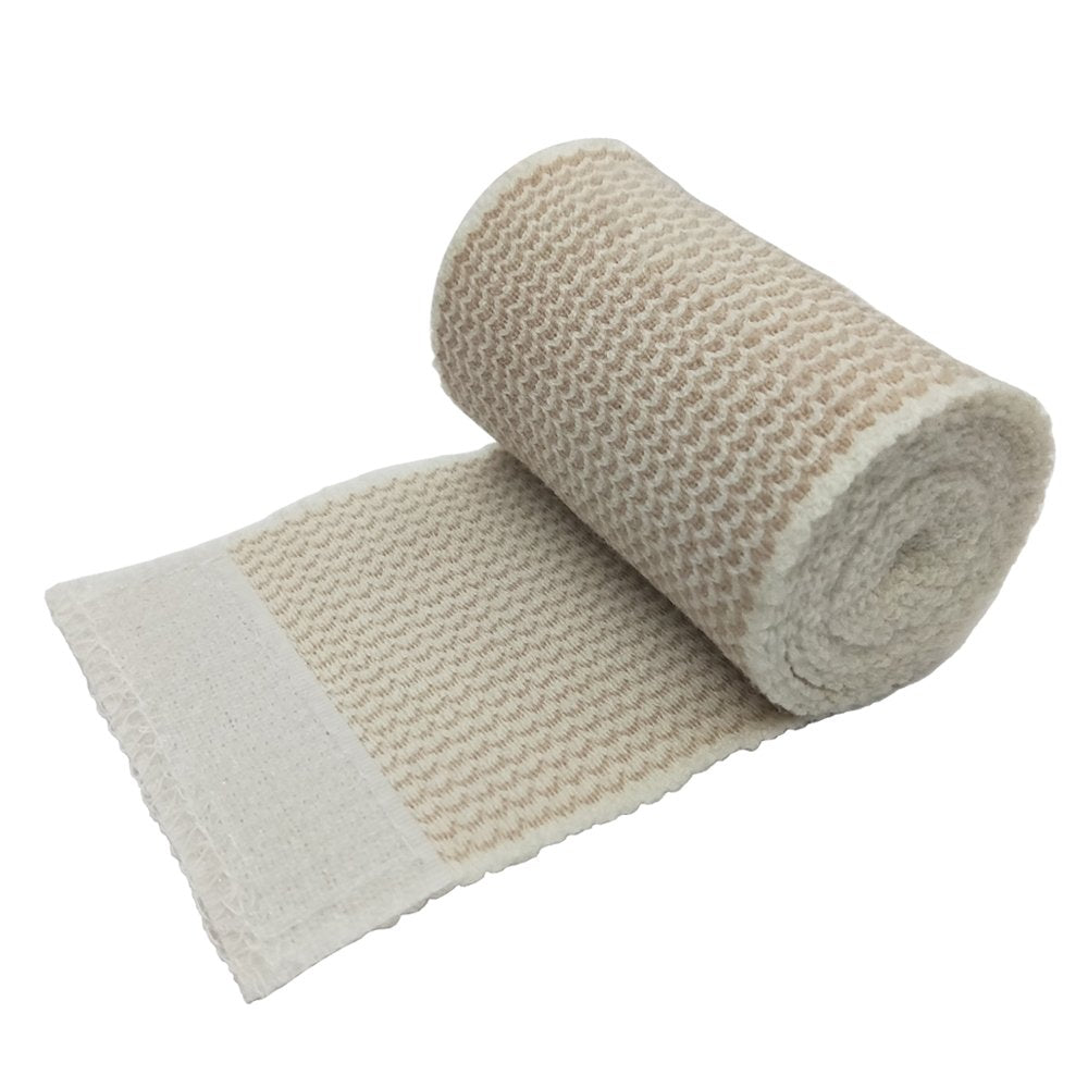 ZJCCTO Elastic Bandage 4 Pack. 3 Inches Wide x (13 to 15 ft. When Stretched) with Hook and Loop on Both Ends, Latex Free Bandage
