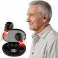 VitaYex Red Light Therapy for Ears, 650NM Red Light Ear Wellness Therapy Device, Bluetooth Earphone Design, with Charging Case &