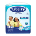 Liberty Popular Adult Diapers, Tape Style, Large (L) Size, 10 Count, Waist Size (101152Cm | 4060 Inches), Unisex, High Absorbe
