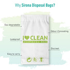 Sirona Personal Disposal Bags - 30 Bags for Discreet Tampons, Sanitary Pads/Napkin, Panty Liners, Tampons & Condoms | Menstrual