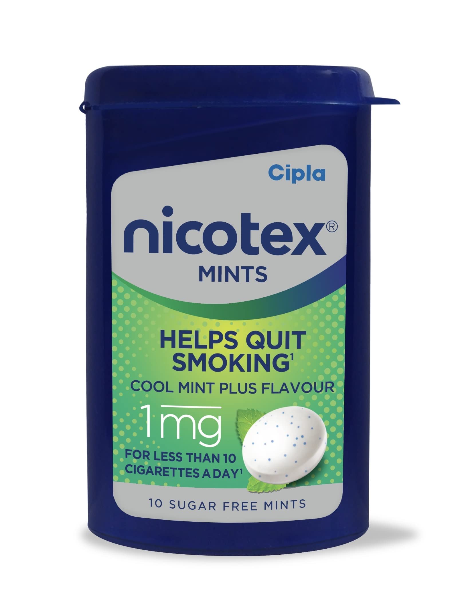 Cipla Nicotex Mints | Nicotine 1Mg Lozenges (360 Pcs) | Helps Quit Smoking | Sugar Free | Cool Mint Plus Flavour (10 * 36 Pcs)