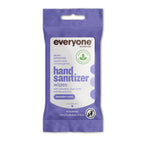 Everyone Hand Sanitizer Wipes, 15 Wipes (Pack of 6), Lavender and Aloe, Sugar Cane Derived Alcohol with Essential Oils, TSA frie