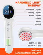 Holsn Red Light Therapy Infrared Light Tharepy, Red Light Device for Bodypain Relief, Joint, Muscle & Tissue 14 * 650nm + 3 * 80