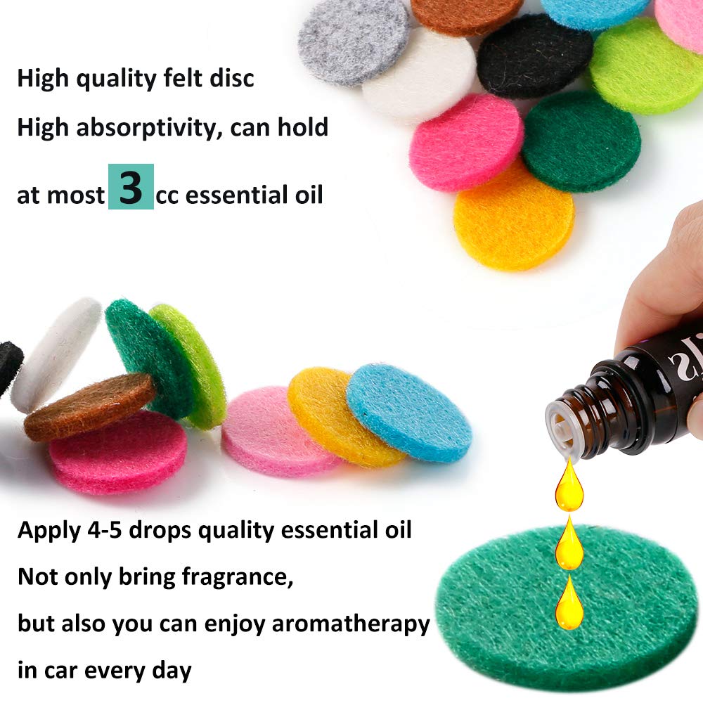 Maromalife 4 PCS Car Vent Clip Diffuser Clip, 30mm Aromatherapy Essential Oil Diffuser Car Clip with 40 Felt Pads, Gift for Wome