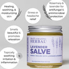 Oras Amazing Herbal Lavender Salve, Natural Moisturizing Balm for Skin with Lavender Essential Oil, Repair Ointment for Irritat
