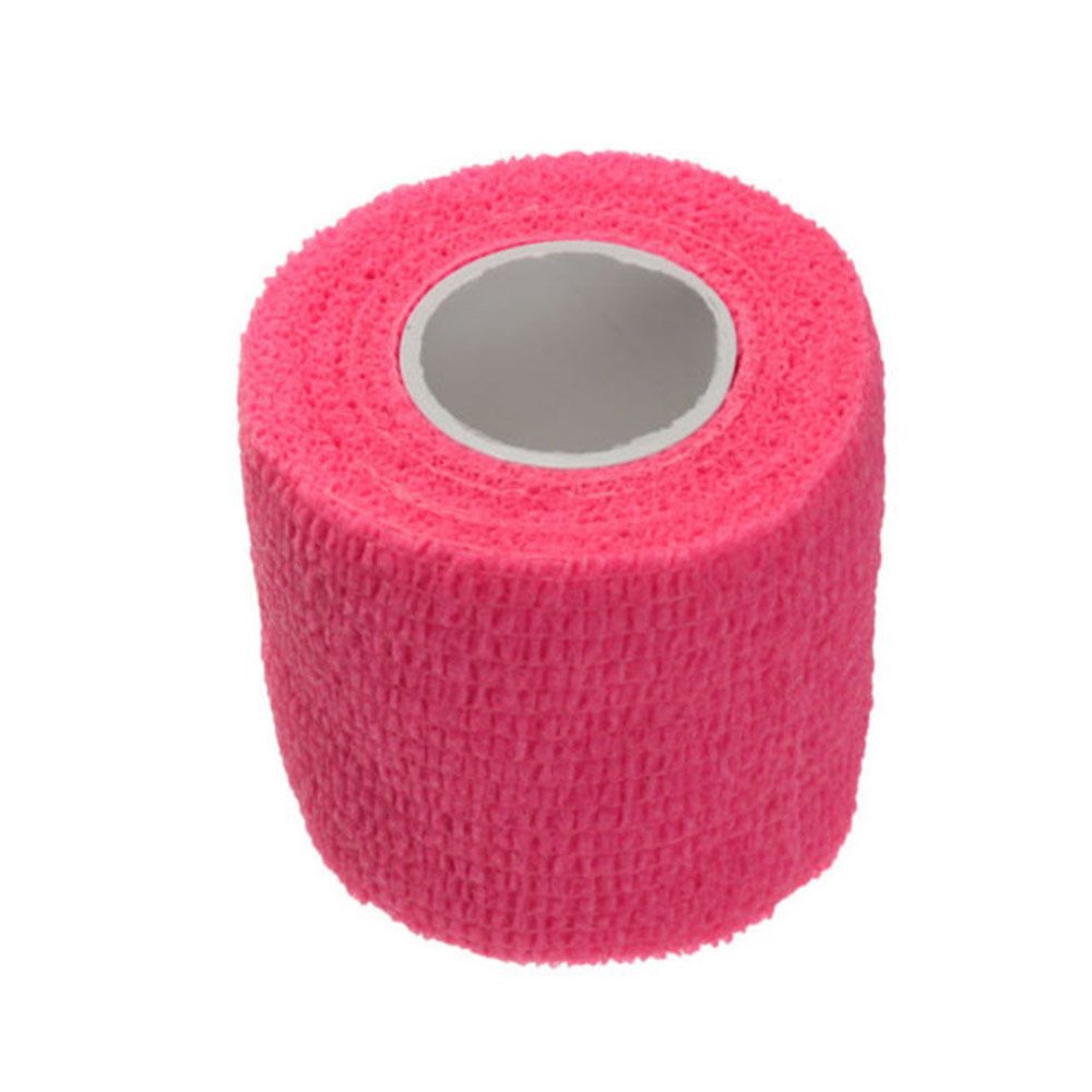 ESUPPORT 2 Inches X 5 Yards Self Adherent Cohesive Wrap Bandages Strong Elastic First Aid Tape for Wrist Ankle Pink Pack of 10