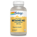 Solaray High Potency Betaine HCL with Pepsin - Hydrochloric Acid Supplement for Digestive Health - with Betaine Hydrochloride an