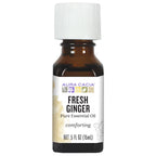 Aura Cacia Fresh Ginger Essential Oil, GC/MS Tested For Purity, 15ml (0.5 fl. oz.)