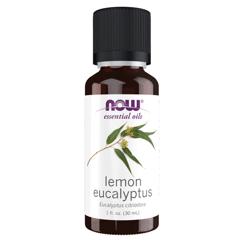 NOW Essential Oils, Lemon Eucalyptus Oil, Refershing Aromatherapy Scent, Steam Distilled, 100% Pure , Vegan, Child Resistant Cap