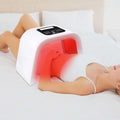 MOLAMOYA LED Face & Body Light Therapy Machine, 8 Colors, 287 LED Beads, Touch Control, White