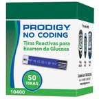 PRODIGY 10400 No Coding Test Strips, Box of 50 Strips, Online Version of 52800 & 73200
