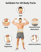 10 Pcs Castor Oil Pack Wrap for Men, Castor Oil Pack for Men Whole Body with Adjustable Straps, Castor Oil Wrap Set Flannel Cott