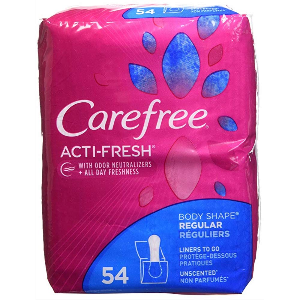 Carefree Acti-Fresh Regular, 54 Count (Pack of 3)