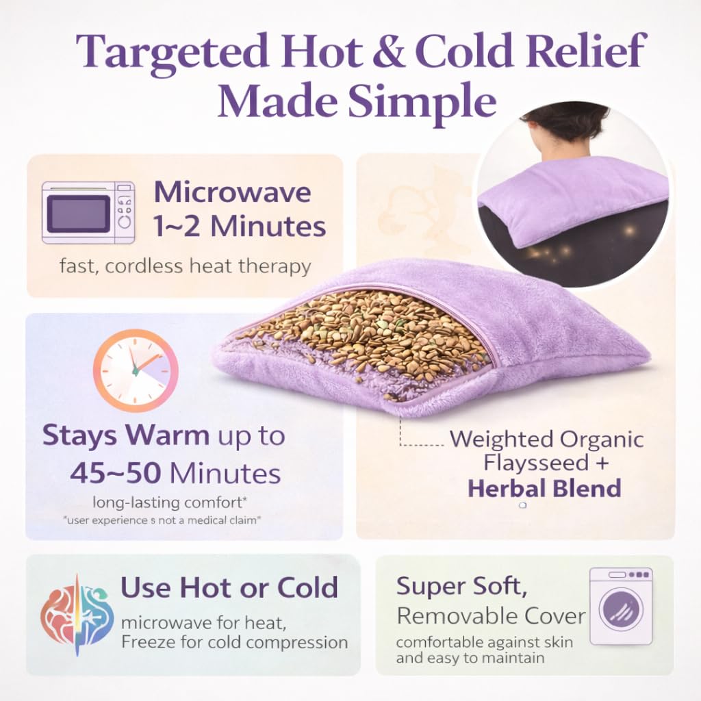 Comfort Pac Hot/Cold Aromatherapy Rectangular Shaped for Soothing Stress and Pain Relief