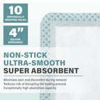 EVERLIT Super Absorbent Dressing for Wound Care | Nonstick Soft Surgical Gauze Pad for Heavily Exuding Wounds | Large Sterile No