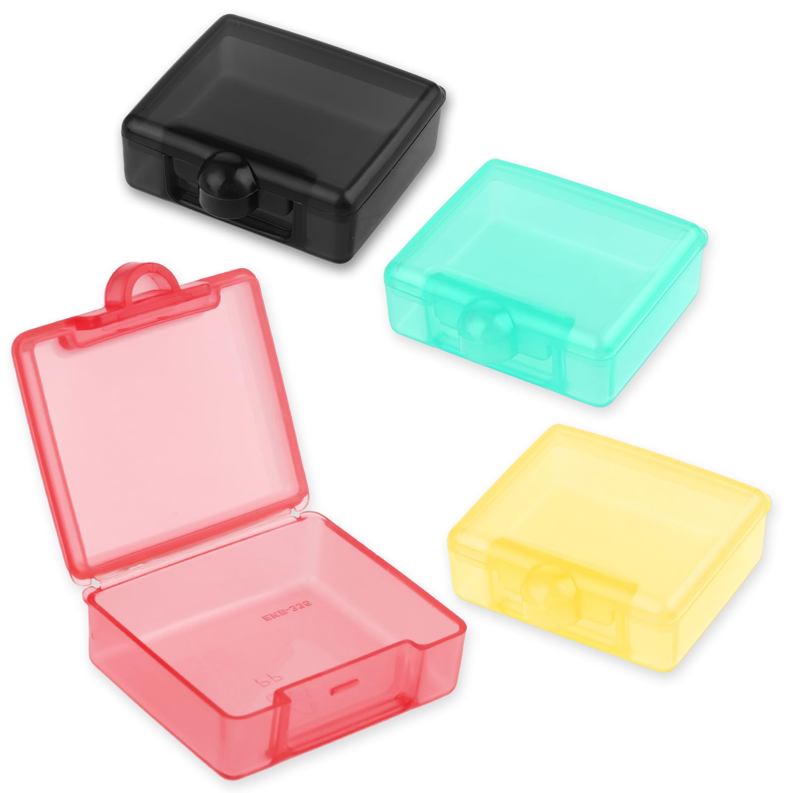 ElevateTech 4 Pcs Small Pill Box, Travel Pill Organizer Cute Proof Pocket Pill Case Mini Portable Medicine Vitamin Box Clear Pla
