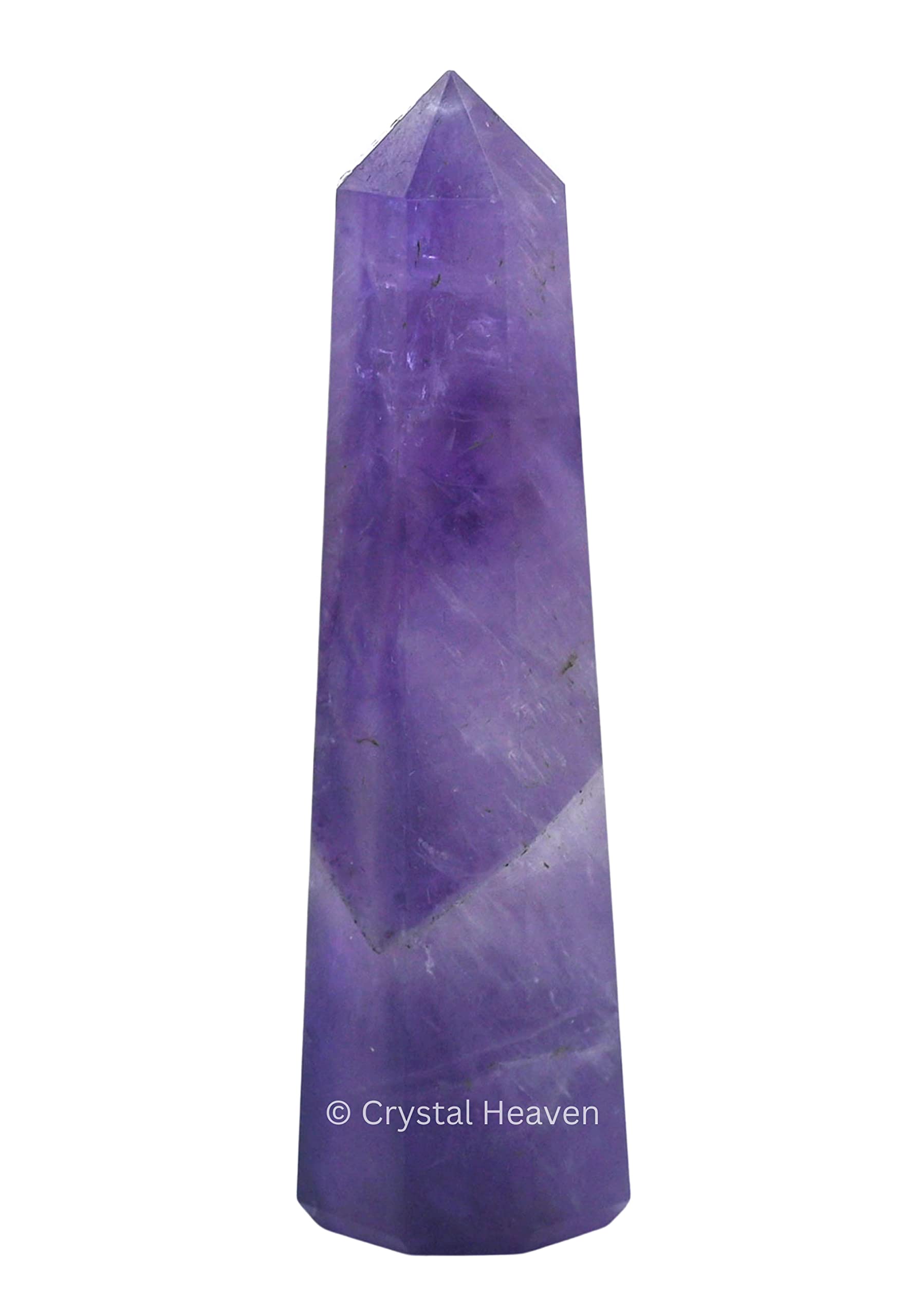 Certified Amethyst Crystal Tower Obelisk Point for Chakra, Healing and Balancing - AAA Grade Original Gemstone Agate for Reiki M
