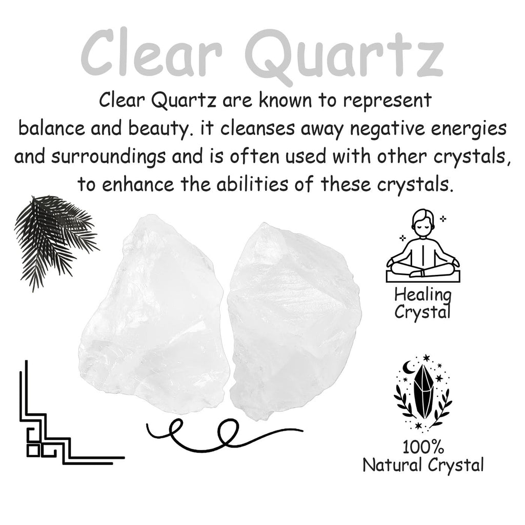 NUKAYAI 2Pcs Clear Quartz 1.8-2.2 Large Raw Crystals Natural Healing Stones Rough Rocks Clear Quartz Crystal for Polishing Wicca