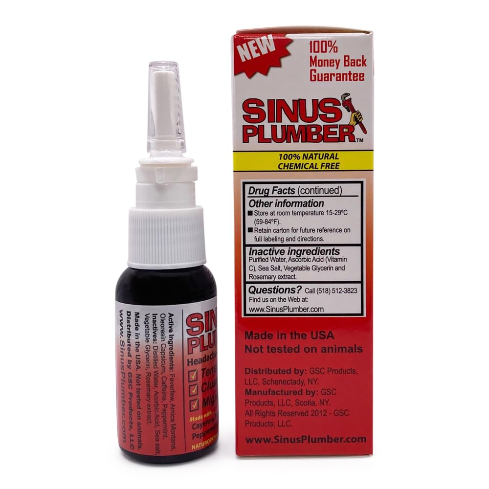 Sinus Plumber Headache Nasal Spray - Headache Formula