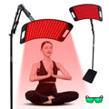 Red Light Therapy for Body and Face, Red Light Panel with 660nm & 850nm LEDs, Infrared Light Therapy Lamp with Adjustable Stand,