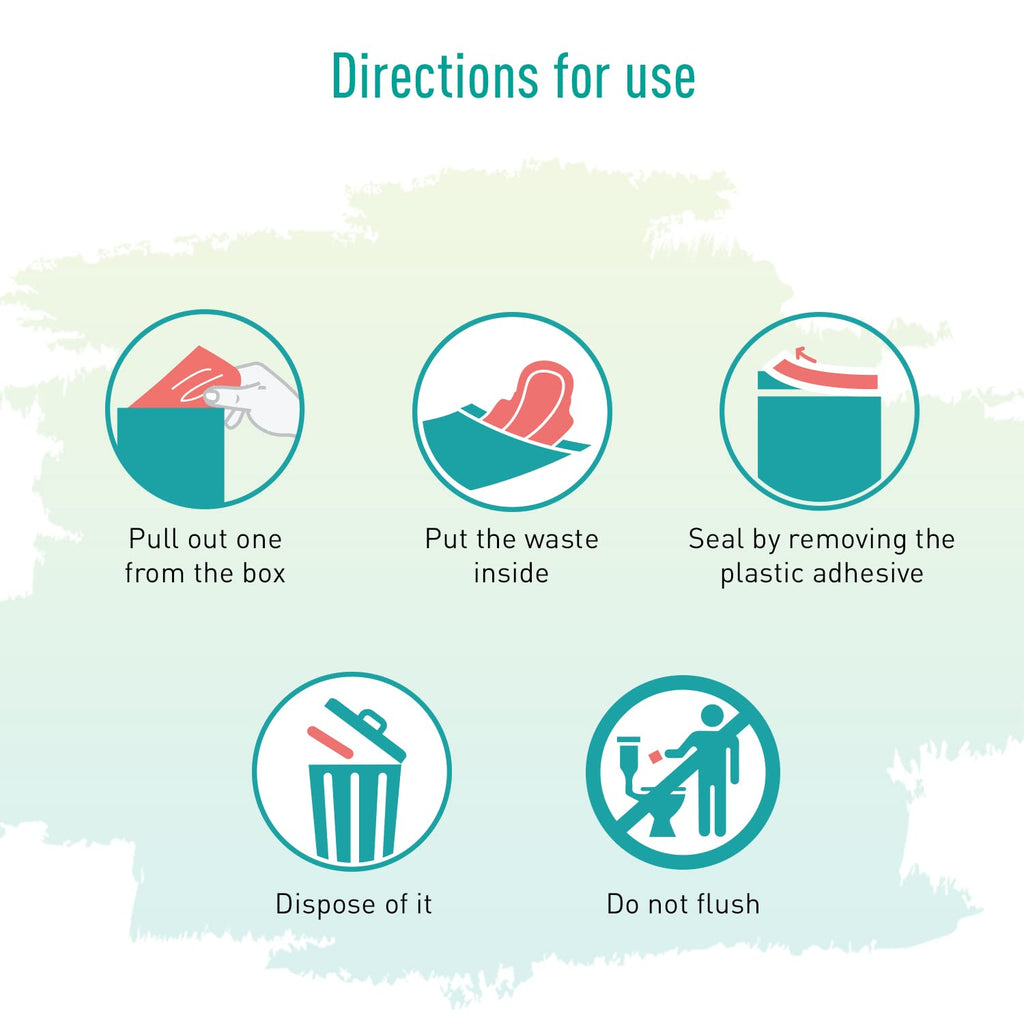 Sirona Personal Disposal Bags - 30 Bags for Discreet Tampons, Sanitary Pads/Napkin, Panty Liners, Tampons & Condoms | Menstrual