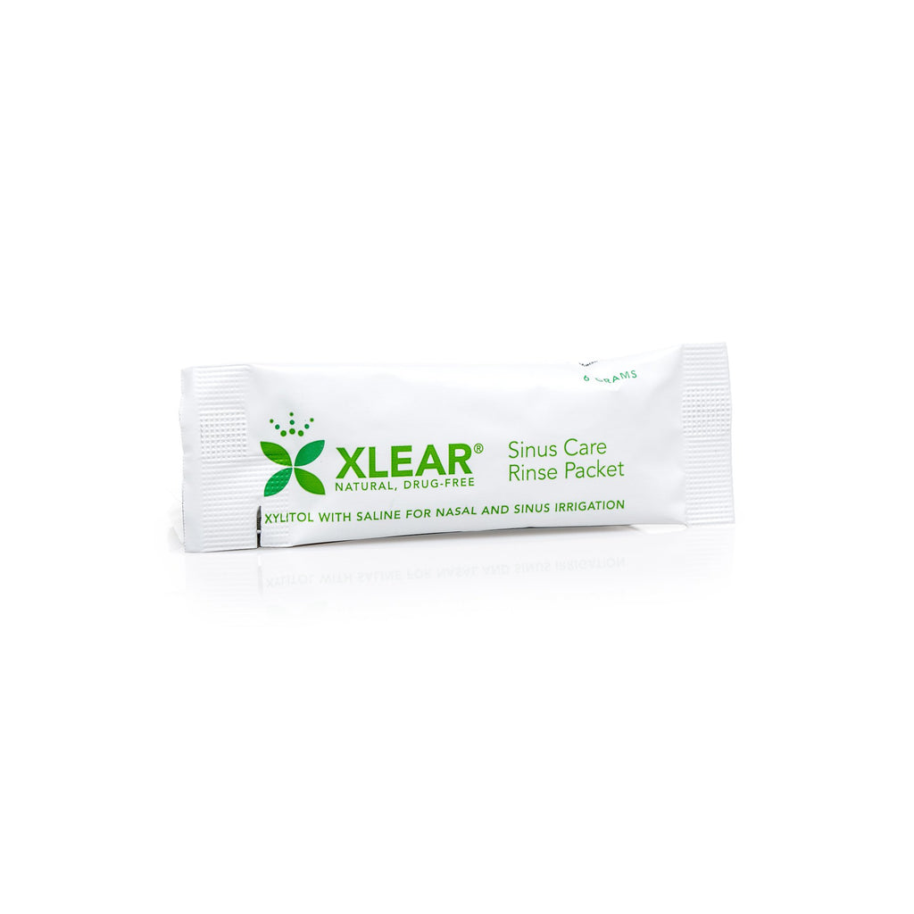 Xlear Nasal Rinse Refill Packets, Natural Saline Neti Pot Sinus Rinse with Xylitol, Fast Sinus Pressure and Congestion Relief, 5