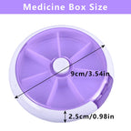 3PCS Pill Organizer Travel Pill case for Purse Portable Medicine case Small Weeks Pill Box for Vitamins/Fish Oil/Pills/Supplemen