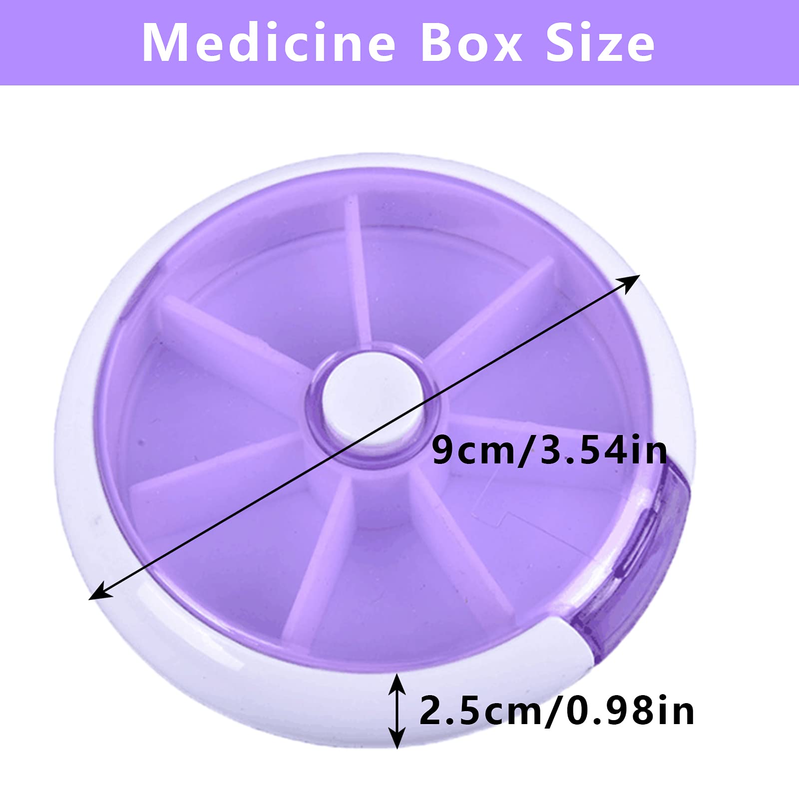 3PCS Pill Organizer Travel Pill case for Purse Portable Medicine case Small Weeks Pill Box for Vitamins/Fish Oil/Pills/Supplemen