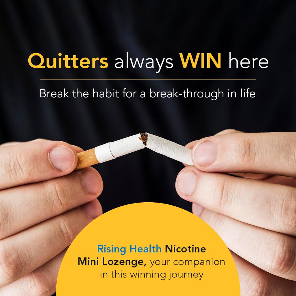 Rising Health - Nicotine Polacrilex Coated Gum 4mg (Nicotine), Coated Mint Flavor, Stop Smoking Aid; Quit Smoking with Nicotine