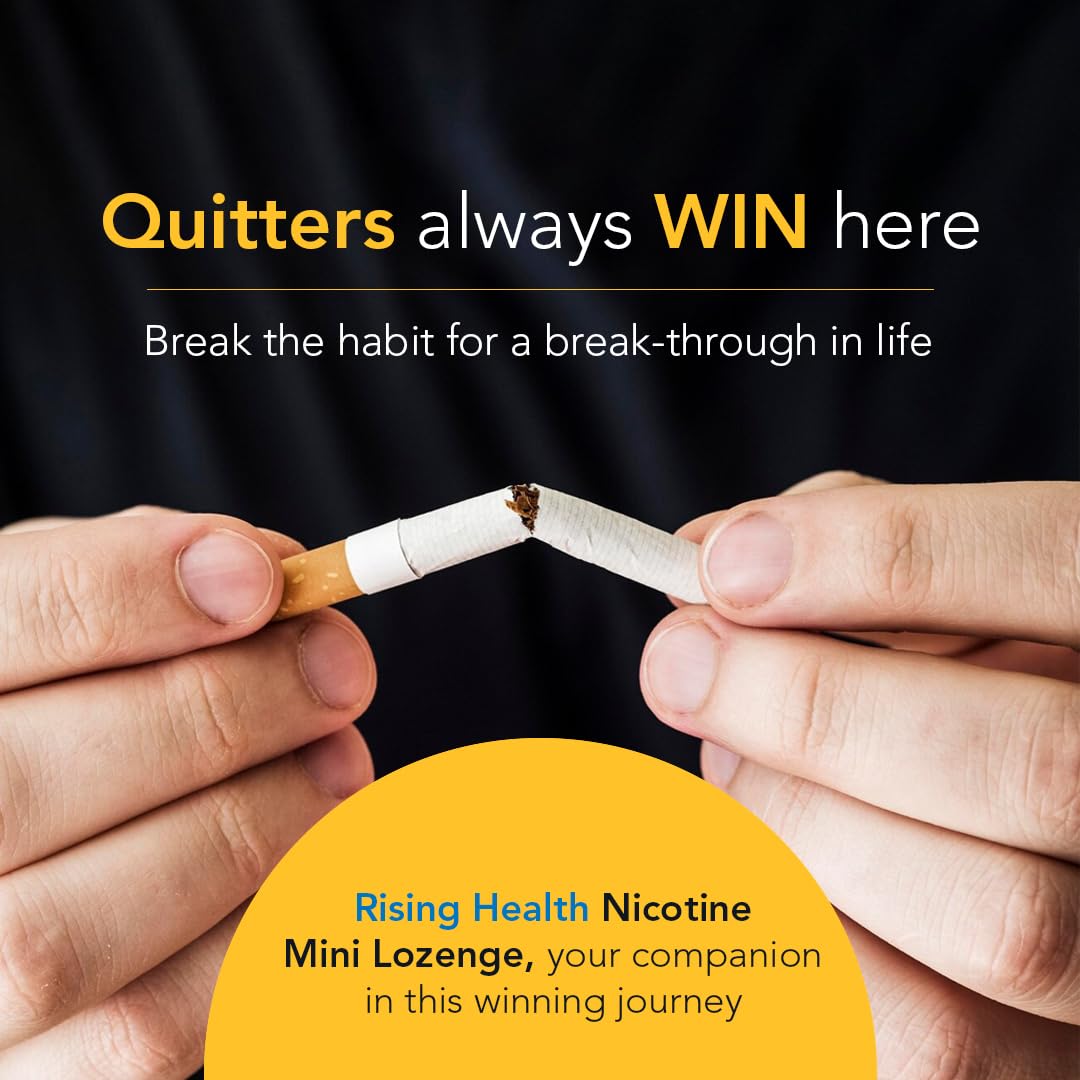 Rising Health - Nicotine Polacrilex Coated Gum 4mg (Nicotine), Coated Mint Flavor, Stop Smoking Aid; Quit Smoking with Nicotine