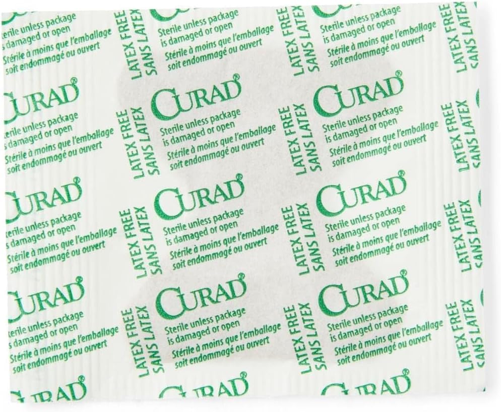 CURAD Flex-Fabric Adhesive Bandages, 2 x 1.75 Inch, Fingertip, Box of 100, Pack of 2