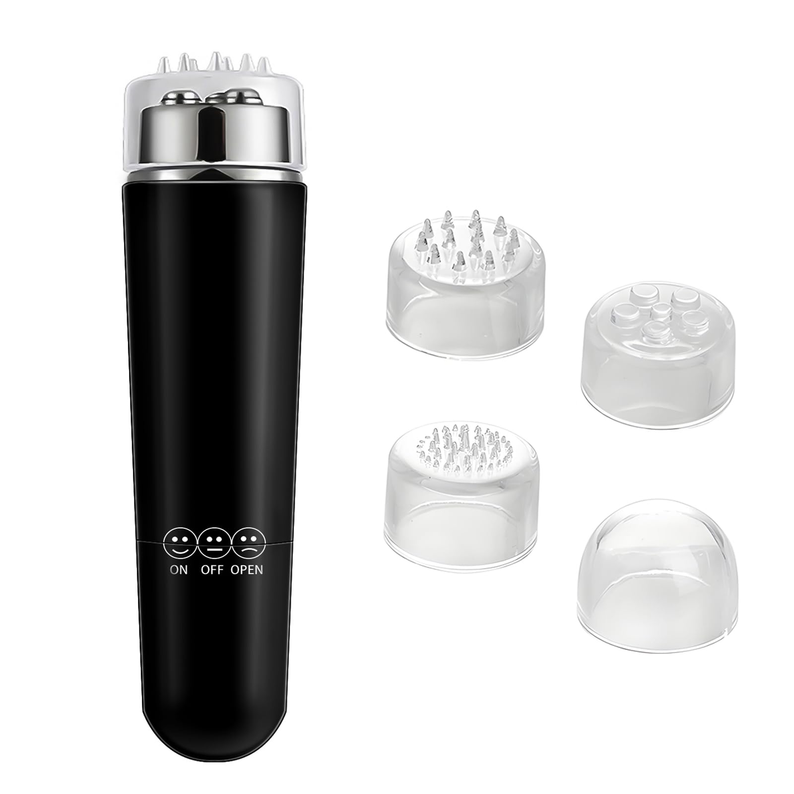 Durfk Mini Massager - Travel Massage Tool for Face, Neck & Back (Black)