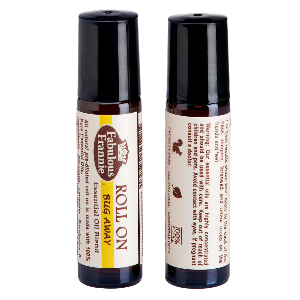 Fabulous Frannie Bug Away Essential Oil Blend Roll-On Made with Pure Essential Oils 10 ml