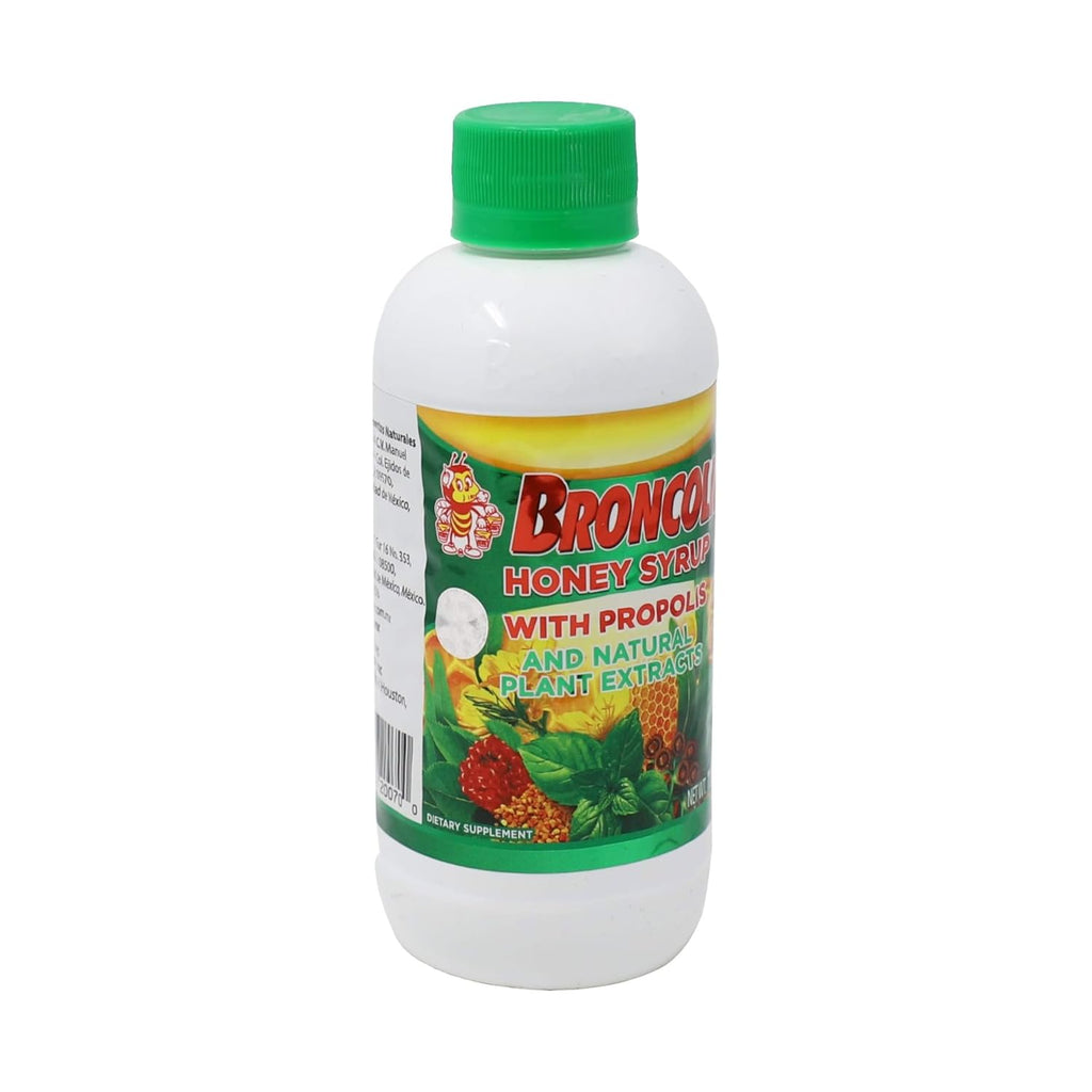 Broncolin Honey Syrup with Propolis, Syrup with Natural Plant extracts to Refresh Your Throat, Natural Ingredients, Elderberry,