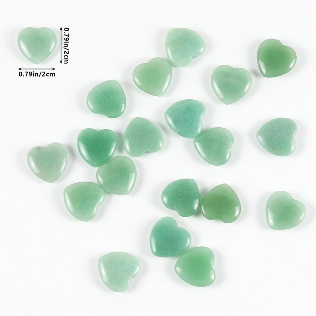 Nvzi Tumbled Polished Natural Green Aventurine Crystals Heart Stones, Crystals and Healing Stones Quartz Bulk for Wicca, Reiki,