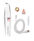 Painless 2 In 1 Rechargeable Hair Removal Trimmer For Women With Replaceable Heads, Upper Lip Hair Remover For Women Eyebrow Raz