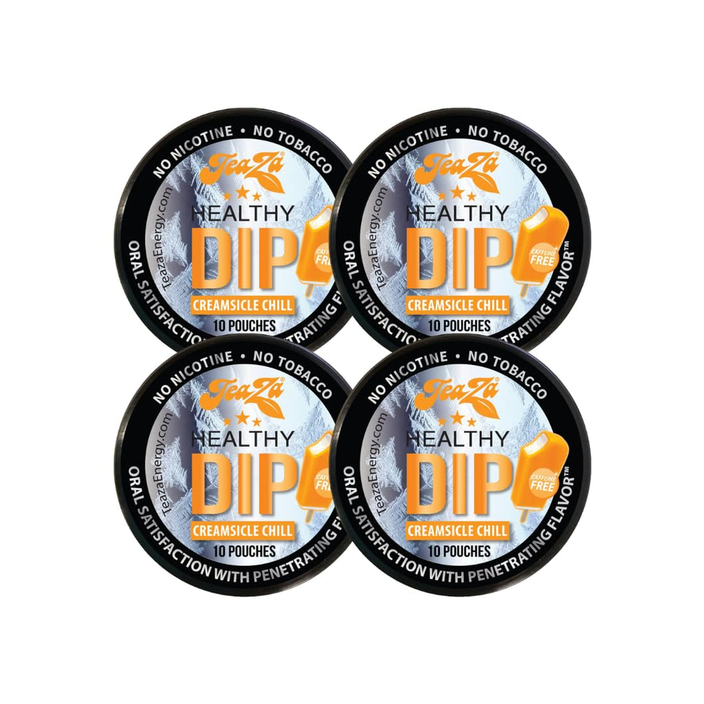 Teaza Energy Pouches, Tobacco Free Nicotine Free Dip Smokeless Alternative Snuff & Energy Dip Chewing Tobacco Alternative Health