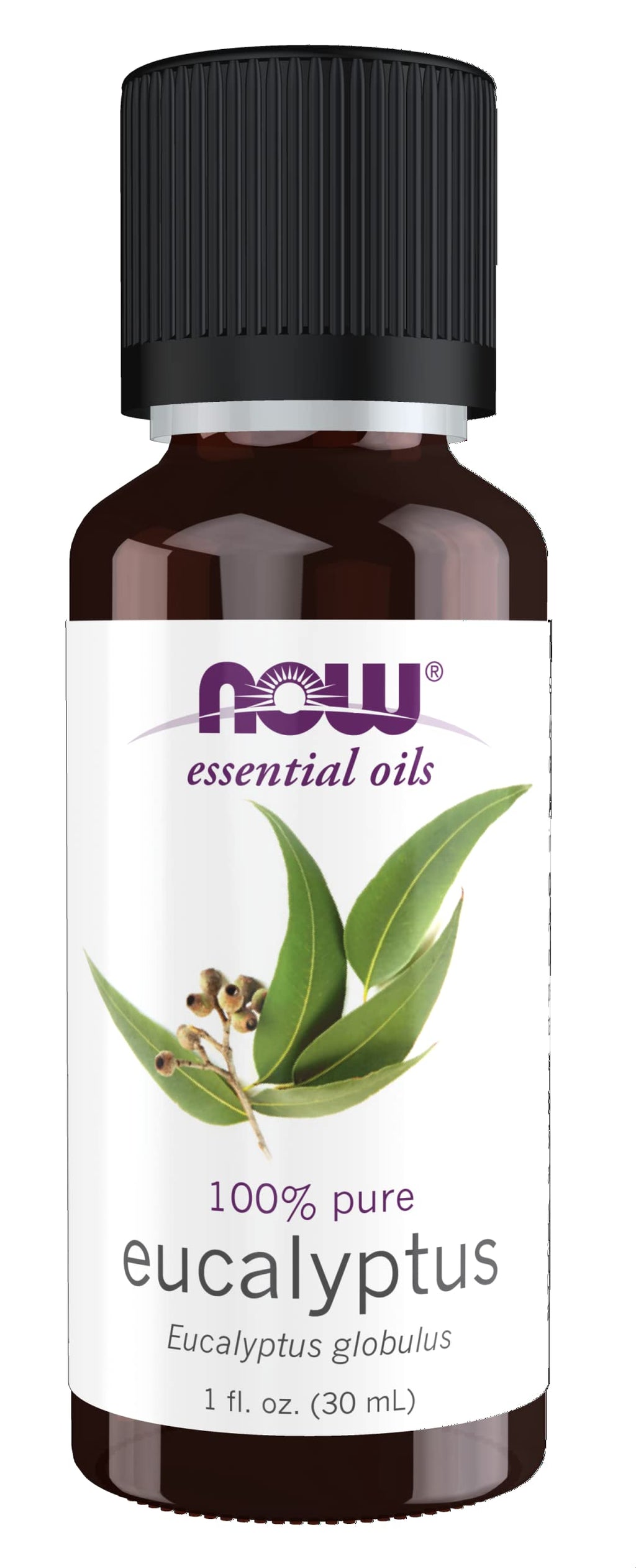 NOW Essential Oils, Eucalyptus Oil, Clarifying Aromatherapy Scent, Steam Distilled, 100% Pure, Vegan, Child Resistant Cap, 1-Oun