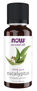 NOW Essential Oils, Eucalyptus Oil, Clarifying Aromatherapy Scent, Steam Distilled, 100% Pure, Vegan, Child Resistant Cap, 1-Oun