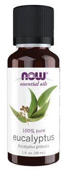 NOW Essential Oils, Eucalyptus Oil, Clarifying Aromatherapy Scent, Steam Distilled, 100% Pure, Vegan, Child Resistant Cap, 1-Oun