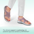 Orthofeet Womens Orthopedic Rose Knit Lyra Sandals, Size 8.5 Wide