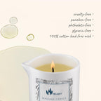 MELONY Massage Oil Candle, Moisturizing, Body Oil Candle, Natural Soybeans, 8.1 oz, Amber Vanilla